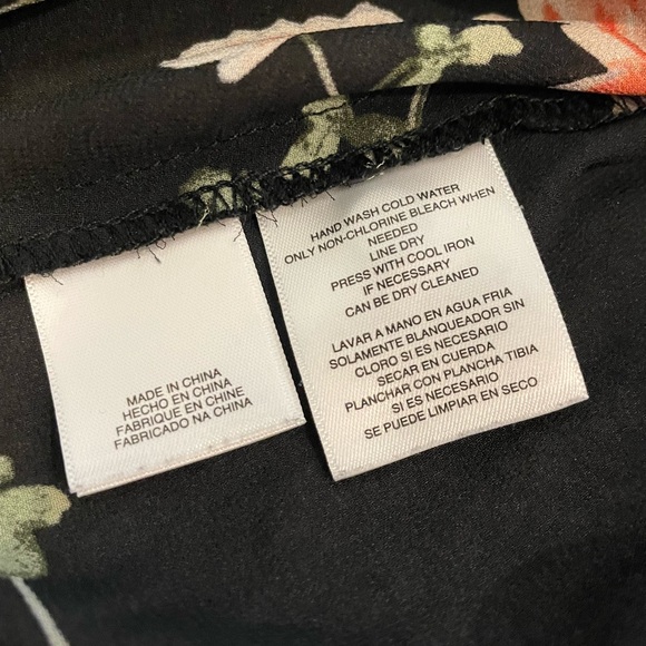 Rachel Roy Black Floral Long Sleeve Blouse - Picture 7 of 10